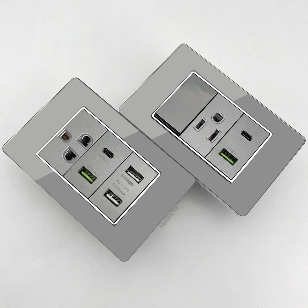 Smart Wall Socket - مقبس حائط أمريكي ذكي للشحن السريع