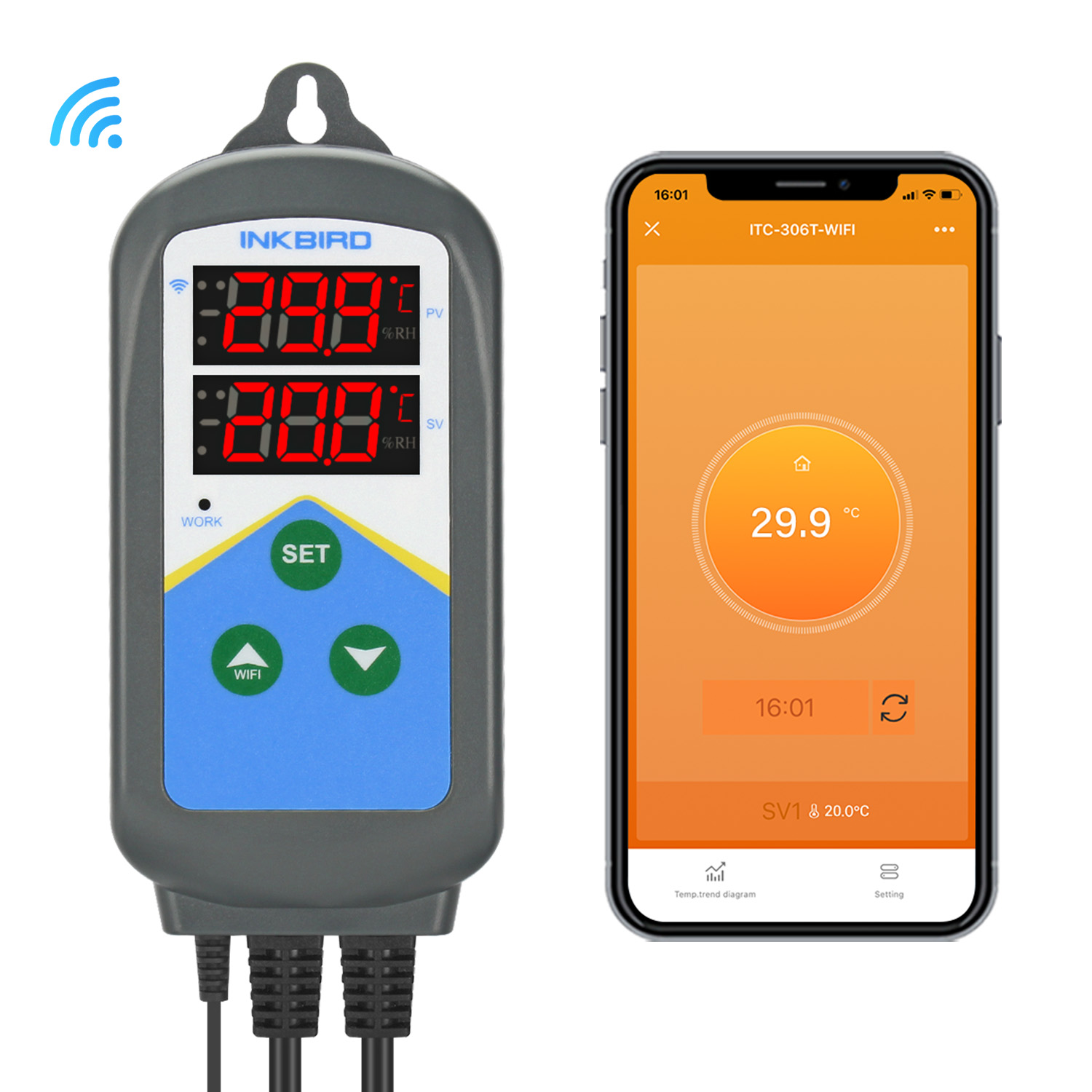 Wifi Thermostat - INKBIRD WIFI منظم الحرارة ITC-306T-WIFI 24