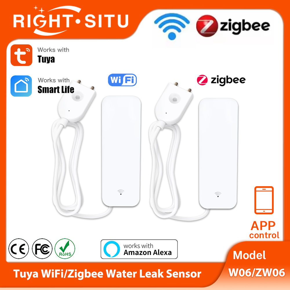 Wifi Water Leak Detector - Tuya WiFi Zigbee مستشعر المياه الذكي