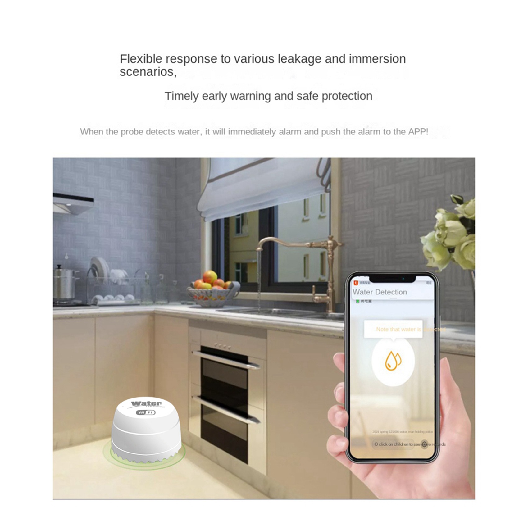 Wifi Water Leak Detector - جهاز كشف تسرب المياه الذكي ABKW-3X
