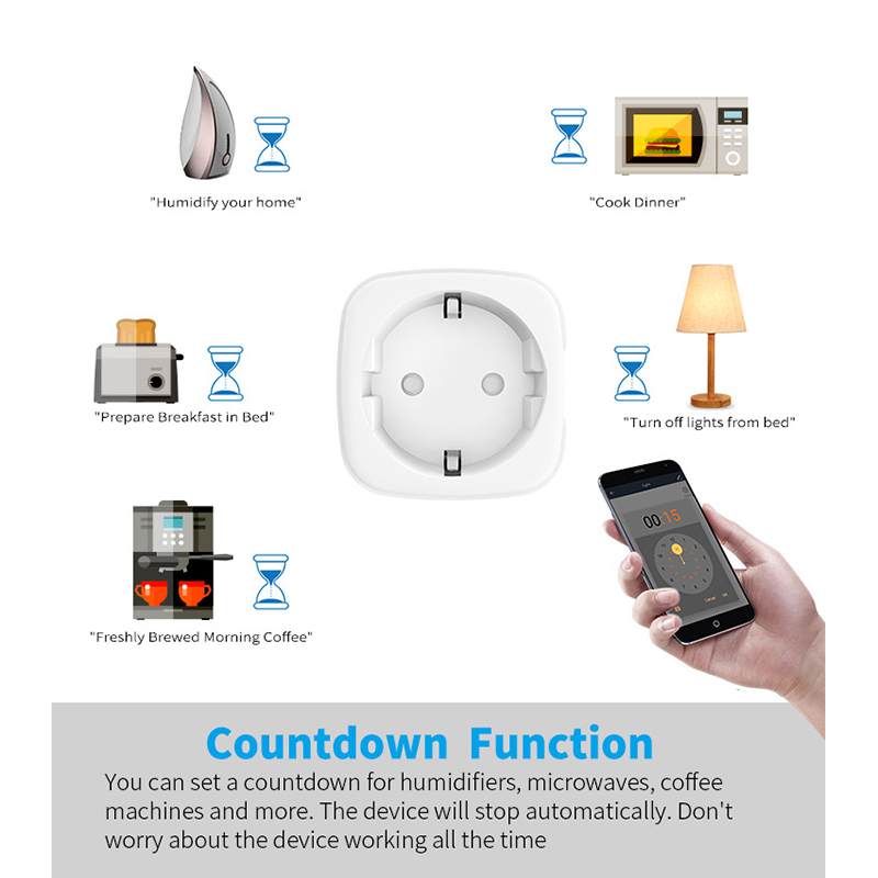 يعمل مع تطبيق Tuya Smart Life، - مراجعة Smart Wall Socket وسعره