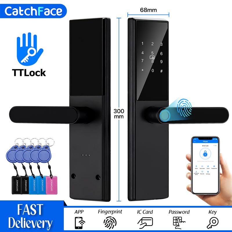 بلوتوث بصمة قفل الباب TTLock A - مراجعة Smart Home Control Panel وسعره