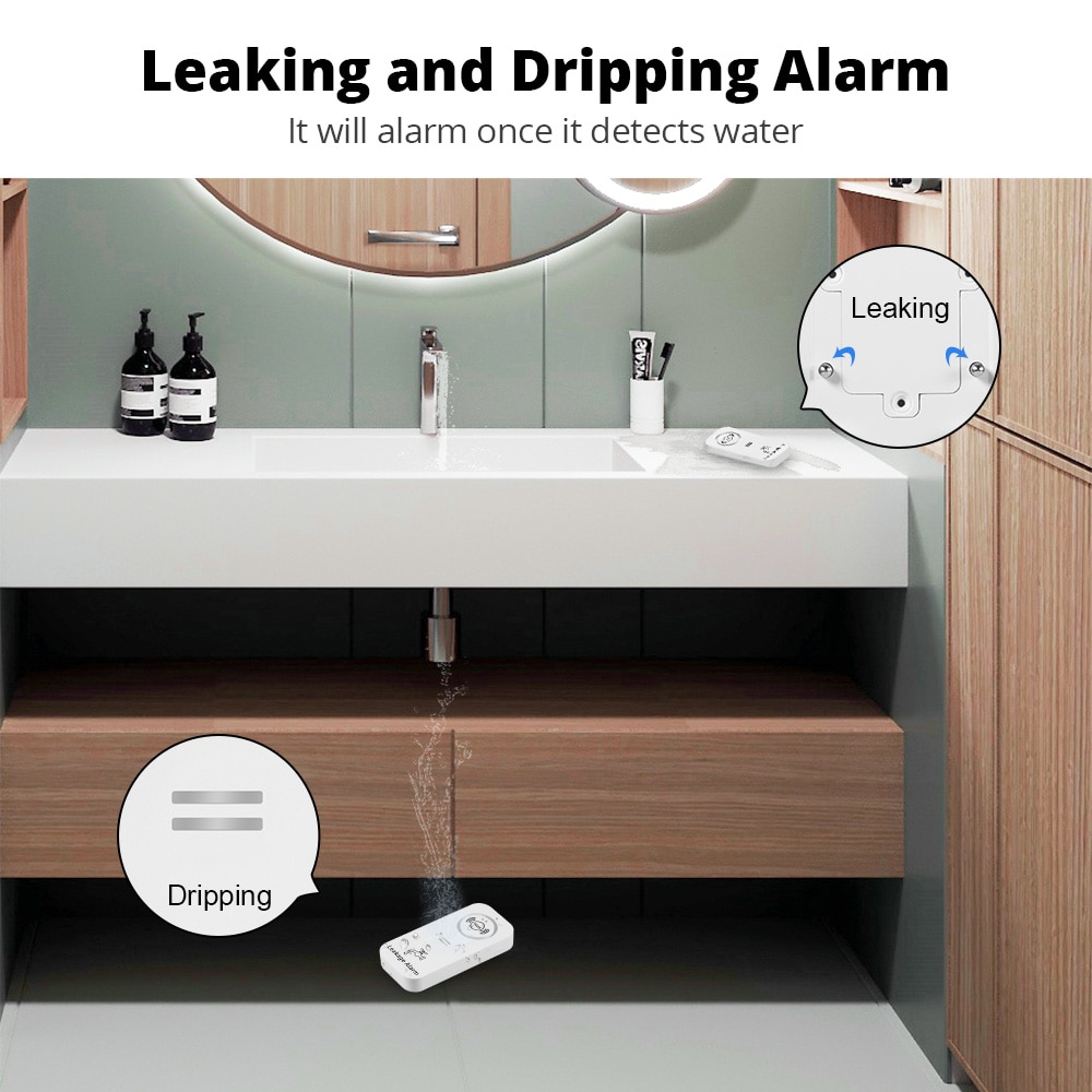 جهاز استشعار مياه لاسلكي من KE - مراجعة Wifi Water Leak Detector وسعره
