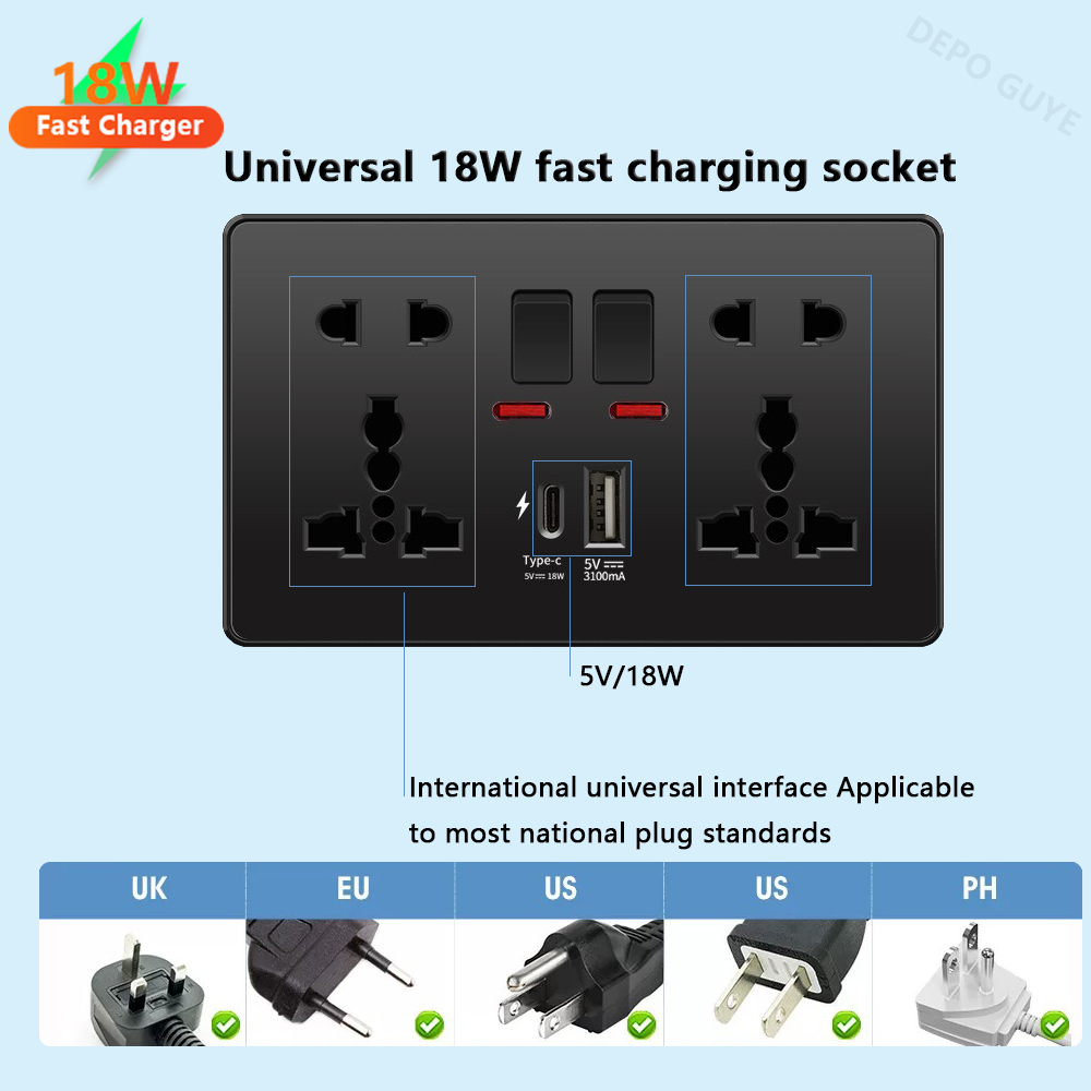 مقبس شحن سريع ذكي USB من النوع - مراجعة Smart Wall Socket وسعره
