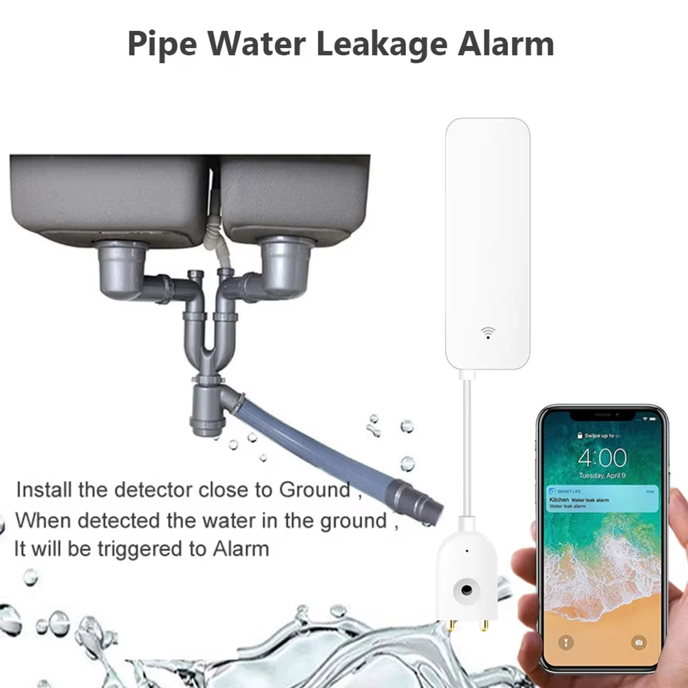 جهاز استشعار تسرب المياه بتقني - مراجعة Wifi Water Leak Detector وسعره