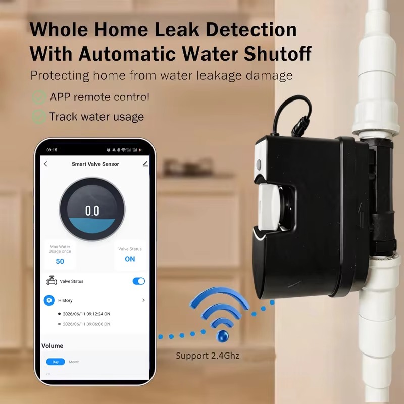 صمام مياه ذكي يعمل بالواي فاي  - مراجعة Wifi Water Leak Detector وسعره
