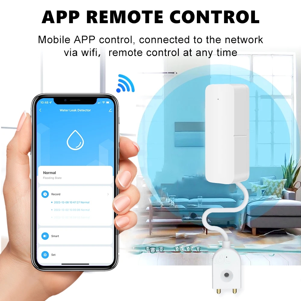 Tuya واي فاي الذكية تسرب الميا - مراجعة Wifi Water Leak Detector وسعره