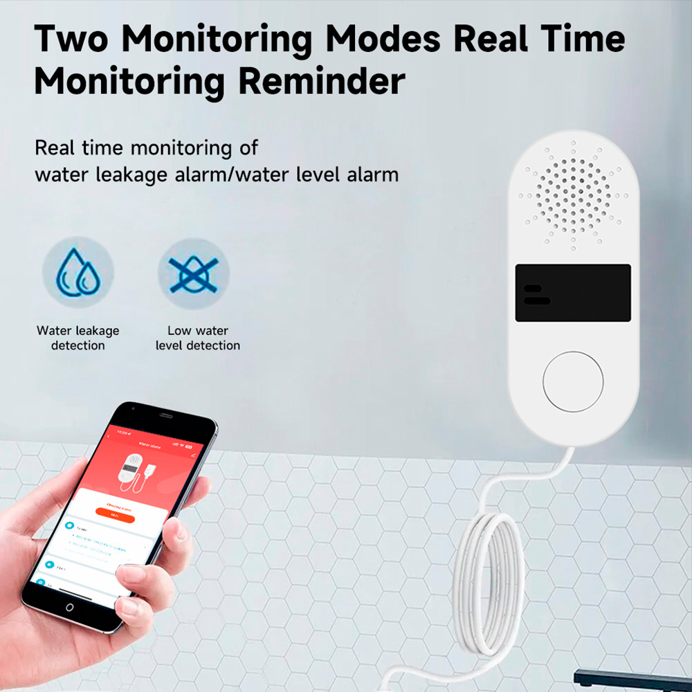 كاشف تسرب المياه Tuya WiFi مع  - مراجعة Wifi Water Leak Detector وسعره
