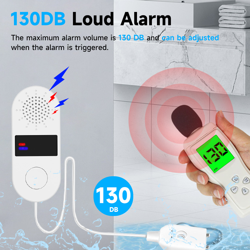 كاشف تسرب المياه Tuya WiFi مع  - مراجعة Wifi Water Leak Detector وسعره