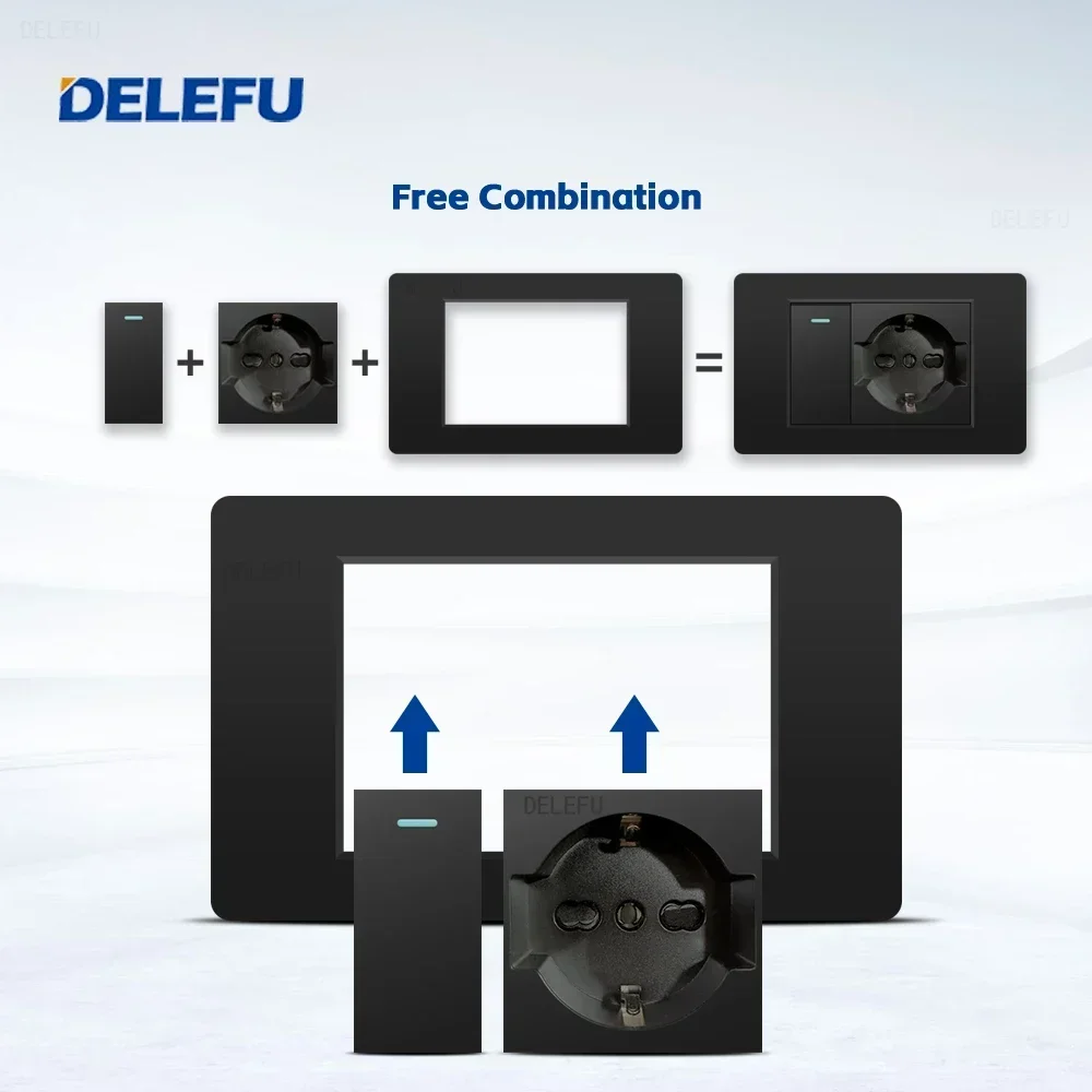 مقبس حائط DELEFU أسود مقاوم لل - مراجعة Smart Wall Socket وسعره